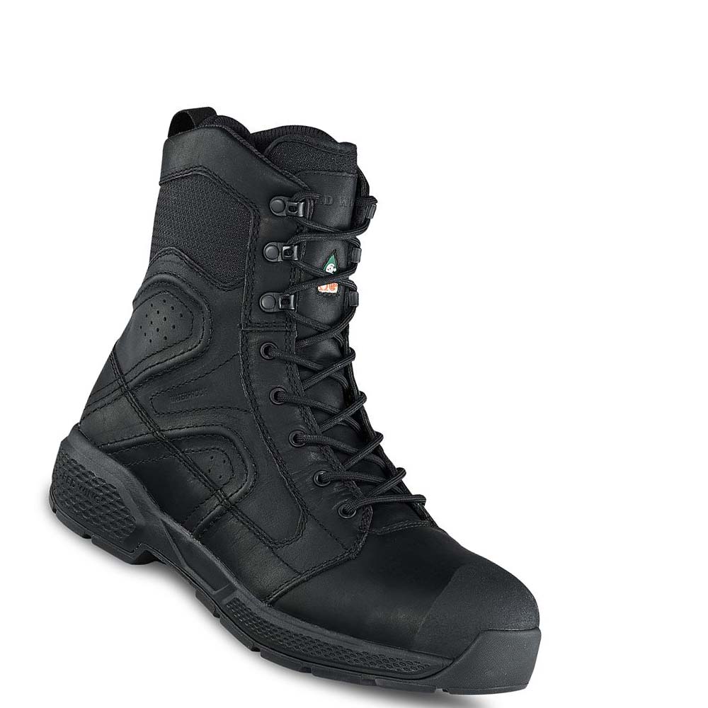 Red Wing Exos Lite 8-inch Waterproof, CSA Men\'s Safety Boots Black | ZA 338DFM